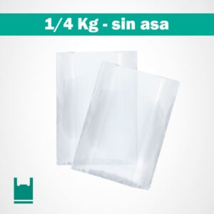 Bolsa resistente transparente sin asa 1-4 kg pequeño