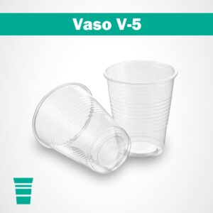 Vaso desechable transparente de tipo V-5