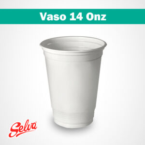 Vasos plasticos blanco selva resistente de 14 onzas