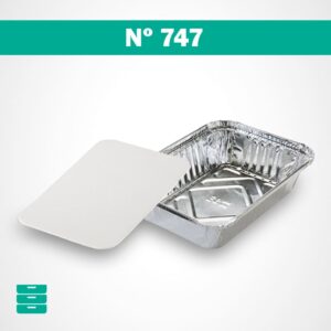 Bandeja de aluminio numero 747 resistente y termica para prolongar la duración de los alimentos