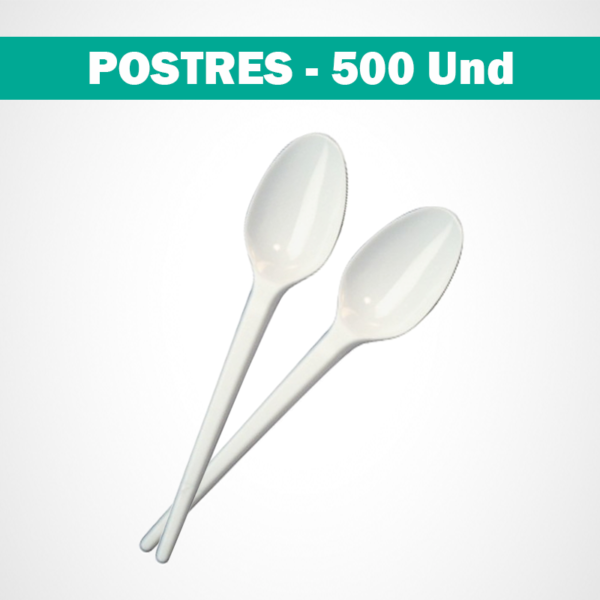 cuchara para postres resistentes blancos 500 unidades